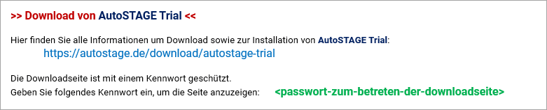 Link zur Download-Seite von AutoSTAGE Trial