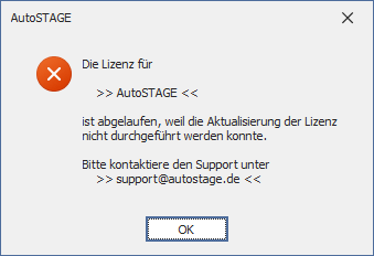 Ablauf der FexKey-Lizenz durch fehlende Statusaktualisierung