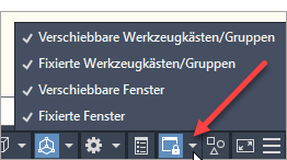Optionen für das Sperren der Benutzeroberfläche