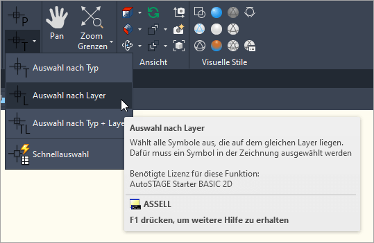 Auswahl nach Layer