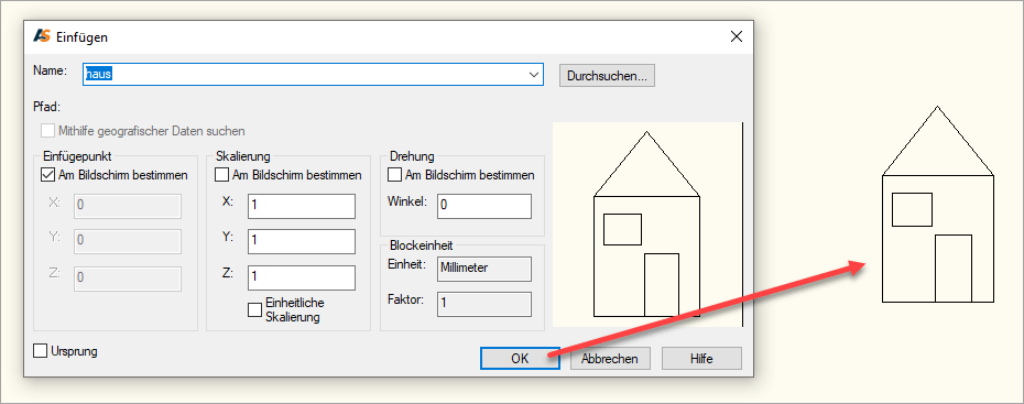 Einfügen