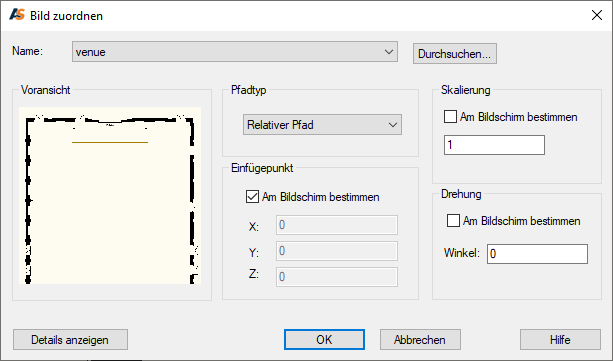 Rasterbildreferenz zuordnen