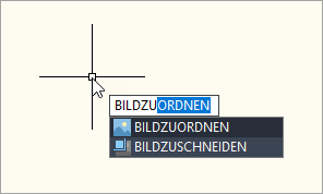 Rasterbildreferenz einfügen mit BILDZUORDNEN