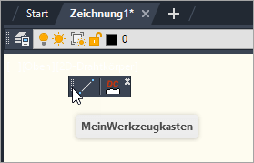 Neuer Werkzeugkasten in der Benutzeroberfläche