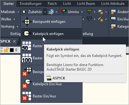 Kabelpick einfügen