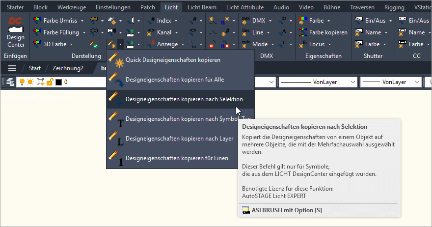 ASLBRUSH-S nach Selektion