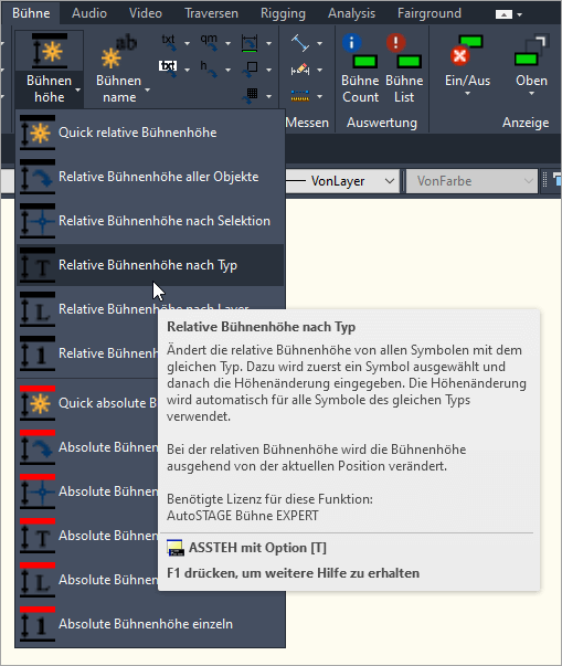 Relative Höhe - ASSTEH-T nach Typ