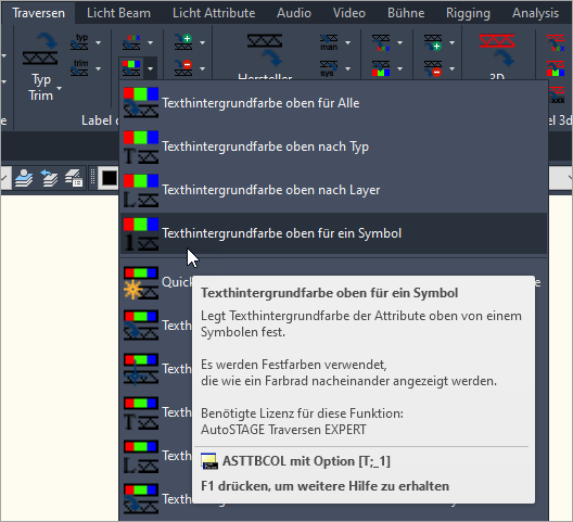 ASTTBCOL-T-1 für Einzelauswahl