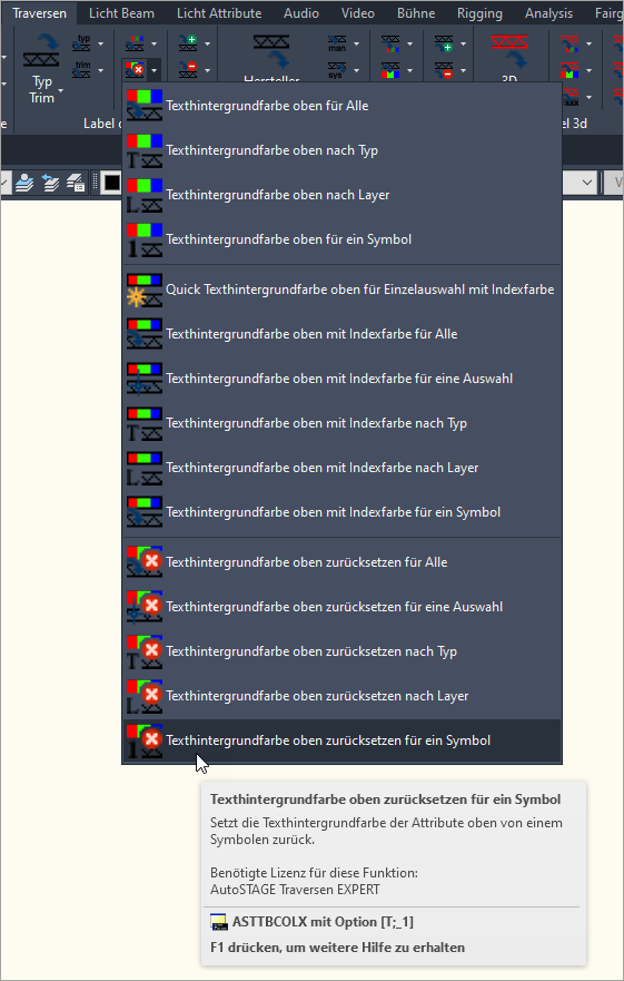 ASTTBCOLX-T-1 für Einzelauswahl