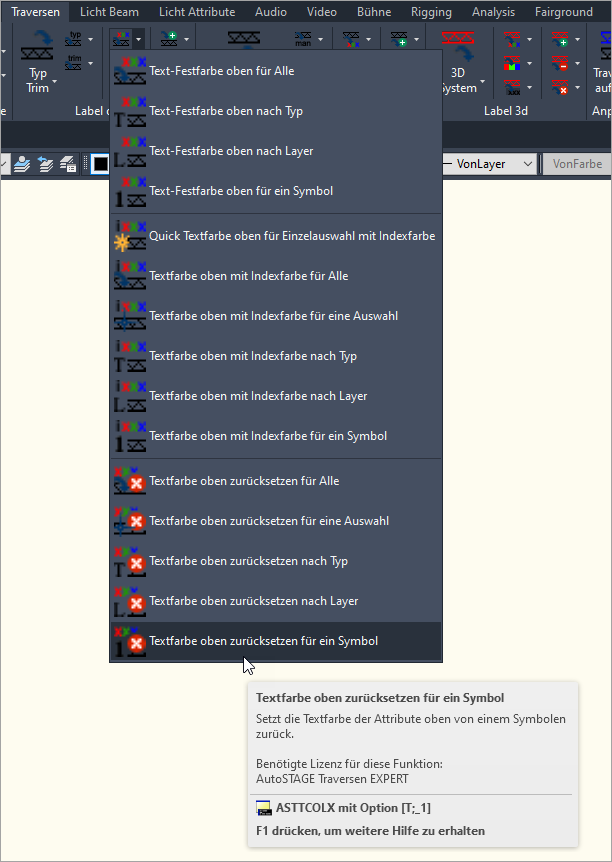 ASTTCOLX-T-1 für Einzelauswahl