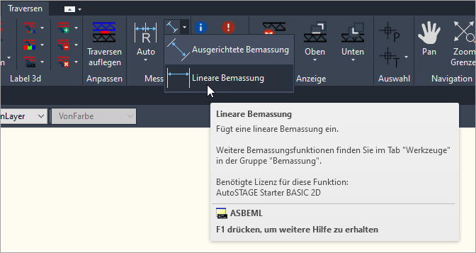 Lineare Bemaßung