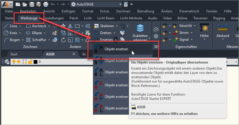 Traversenfehler beheben mit ASER