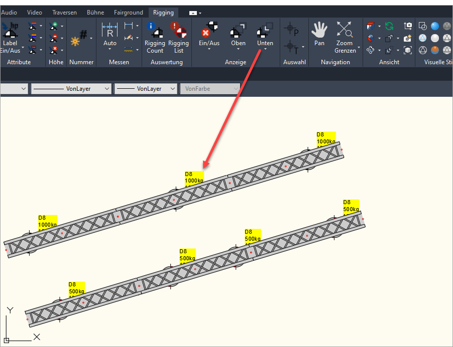 Rigging Zeichenreihenfolge unten