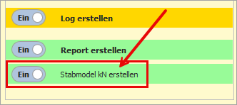 Stabmodell kN einschalten bei der Berechnung über die Einstellungspallette