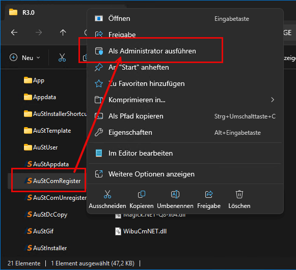 Anwendung als Administrator ausführen
