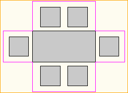 Dinnertisch 1,6m x 0,8m - 6 Personen
