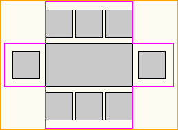 Dinnertisch 1,6m x 0,8m - 8 Personen