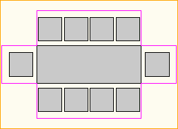 Dinnertisch 2,2m x 0,8m - 10 Personen