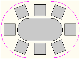 Dinnertisch Oval 2,0m x 1,0m - 8 Personen Dinnertisch Oval 2,0m x 1,0m - 8 Personen