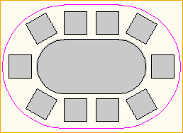 Dinnertisch Oval 2,4m x 1,2m - 10 Personen Dinnertisch Oval 2,4m x 1,2m - 10 Personen