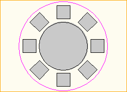Dinnertisch Rund D=1,8m - 8 Personen