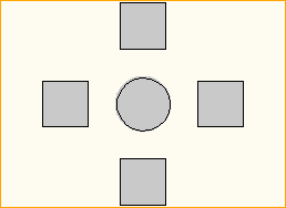 Bistro-Tisch Rund D=0,6m - 4 Personen