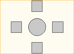 Bistro-Tisch Rund D=0,8m - 4 Personen