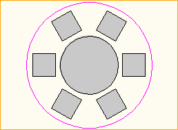Dinnertisch Rund D=1,3m - 6 Personen