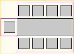 Dinnertisch 2,6m x 0,8m - 9 Personen