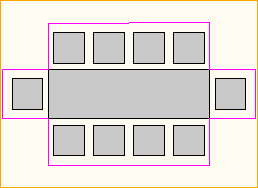 Dinnertisch 2,6m x 0,8m - 10 Personen