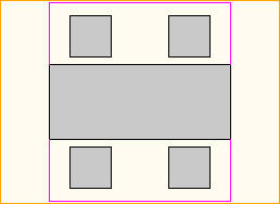 Dinnertisch 2,2m x 0,9m - 4 Personen