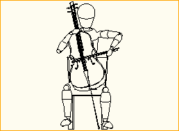 Cellist sitzend