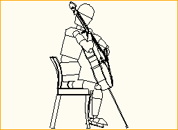 Cellist sitzend
