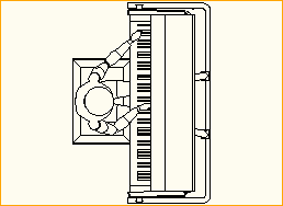 Keyboarder sitzend