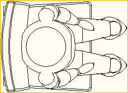 Figur sitzend mit Stuhl