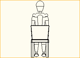 Figur sitzend mit Stuhl