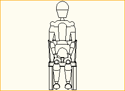 Figur sitzend mit Stuhl