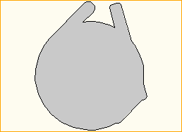 Figur stehend, vereinfacht