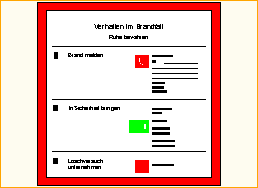 Verhalten im Brandfall - offen
