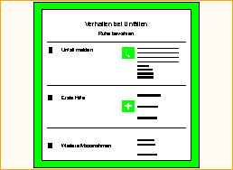 Verhalten bei Unfällen - offen