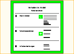 Verhalten im Notfall - offen