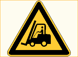 Warnung vor Flurförderzeugen - W014 Warnung vor Flurförderzeugen - W014