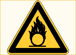 Warnung vor brandfördernden Stoffen - W028 Warnung vor brandfördernden Stoffen - W028