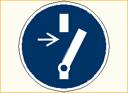 vor Wartung oder Reparatur freischalten - M021