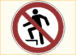 Aufsteigen verboten - P019