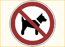 das Mitführen von Hunden ist verboten - P021