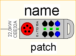 CEE32A -> T13 16A 6fach 3,6KW