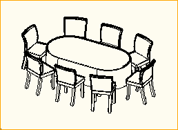 Dinnertisch Oval 2,0m x 1,0m - 8 Personen Dinnertisch Oval 2,0m x 1,0m - 8 Personen