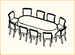 Dinnertisch Oval 2,5m x 1,0m - 10 Personen Dinnertisch Oval 2,5m x 1,0m - 10 Personen