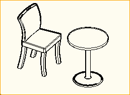 Bistro-Tisch Rund D=0,6m - 1 Personen